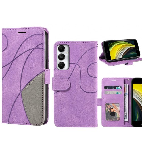 Samsung Galaxy A05s Case Wallet Premium Denim Leather Cover - Purple