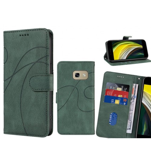Galaxy A5 2017 Case Wallet Fine Pu Leather Cover - Green