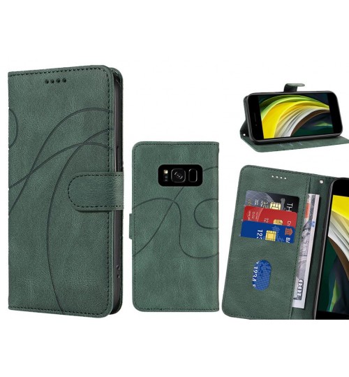 Galaxy S8 Plus Case Wallet Fine Pu Leather Cover - Green