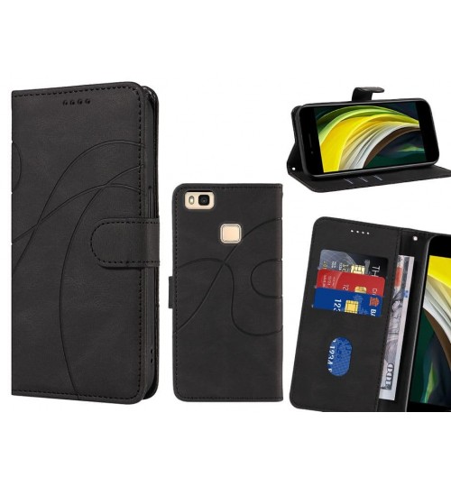 Huawei P9 Lite Case Wallet Fine Pu Leather Cover - Black