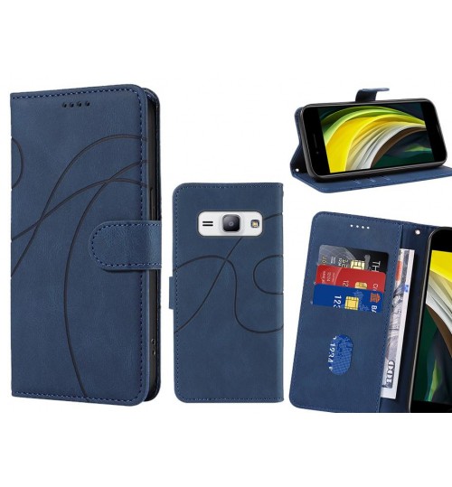 Galaxy J1 Ace Case Wallet Fine PU Leather Cover