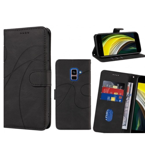 Galaxy A8 PLUS (2018) Case Wallet Fine PU Leather Cover