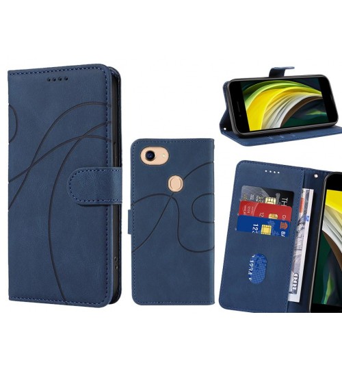 Oppo A75 Case Wallet Fine Pu Leather Cover - Blue
