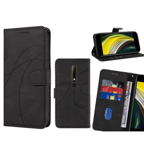 Nokia 6.1 Case Wallet Fine PU Leather Cover