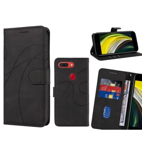 Oppo R15 Pro Case Wallet Fine Pu Leather Cover - Black
