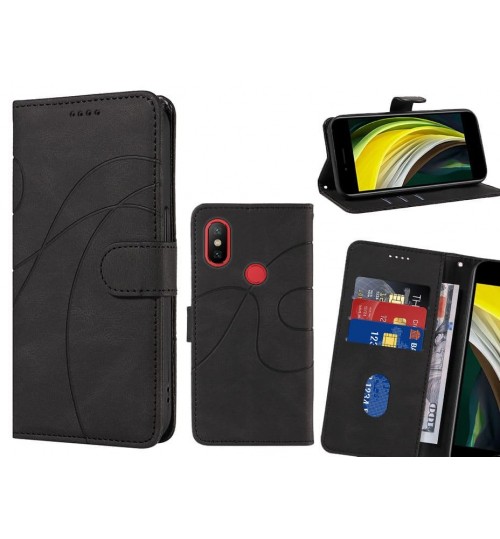 Xiaomi Mi 6x Case Wallet Fine Pu Leather Cover - Black