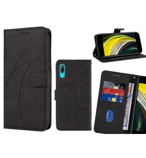 Huawei Y7 Pro 2019 Case Wallet Fine Pu Leather Cover - Black