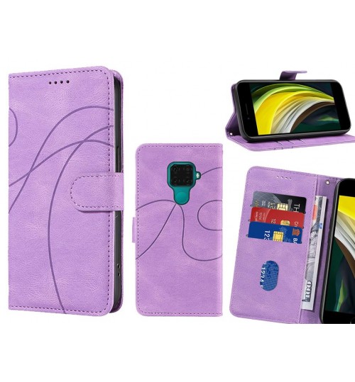 Huawei Nova 5i Pro Case Wallet Fine Pu Leather Cover - Purple