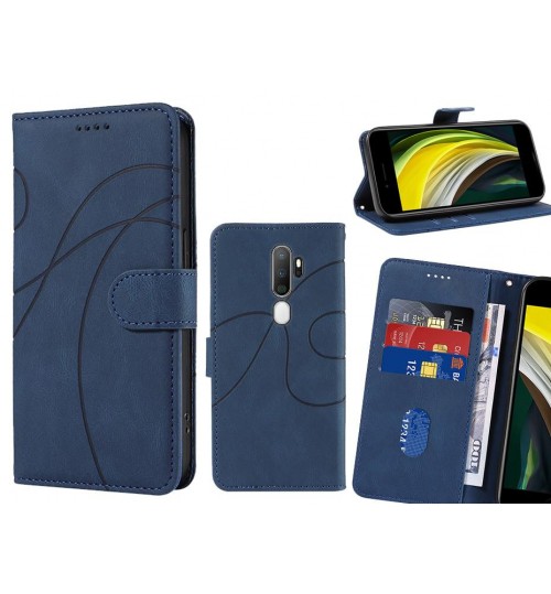 Oppo A5 2020 Case Wallet Fine Pu Leather Cover - Blue