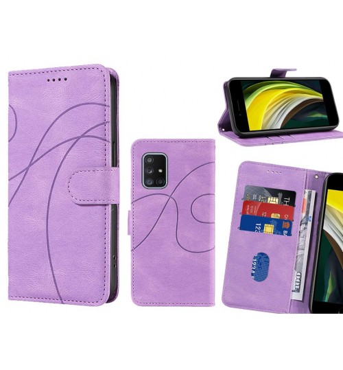 Galaxy A71 5g Case Wallet Fine Pu Leather Cover - Purple