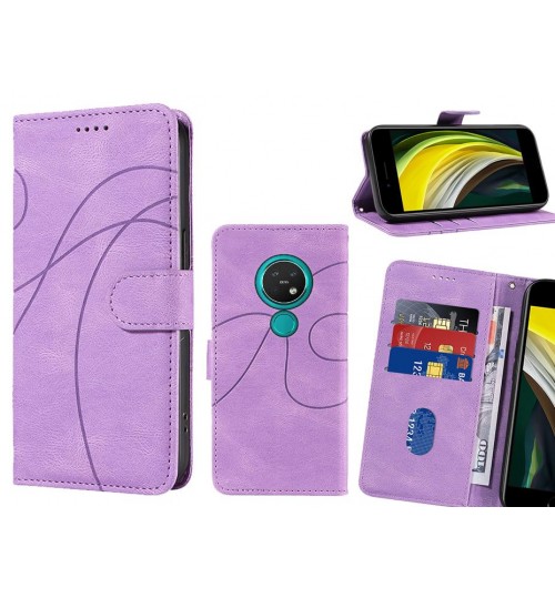 Nokia 7.2 Case Wallet Fine Pu Leather Cover - Purple