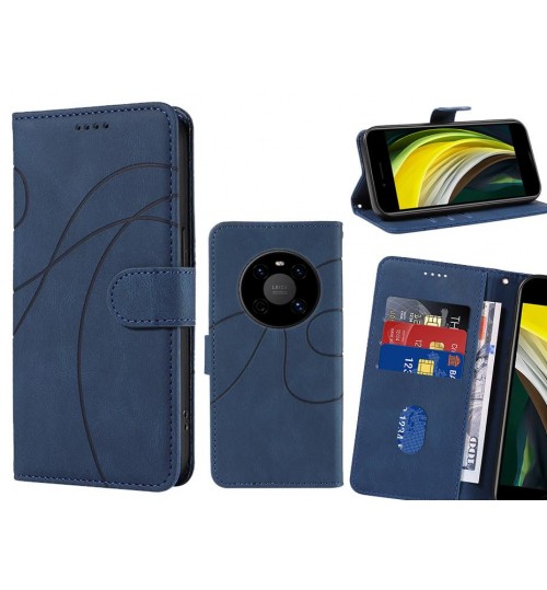 Huawei Mate 40 Case Wallet Fine Pu Leather Cover - Blue