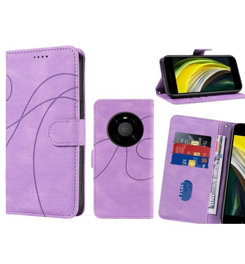 Huawei Mate 40 Case Wallet Fine Pu Leather Cover - Purple