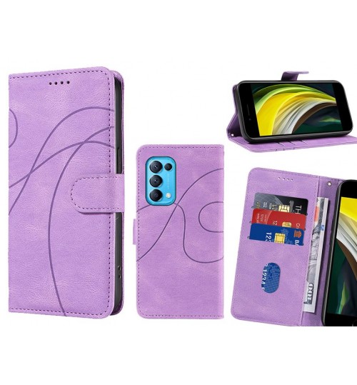 Oppo Find X3 Lite Case Wallet Fine Pu Leather Cover - Purple