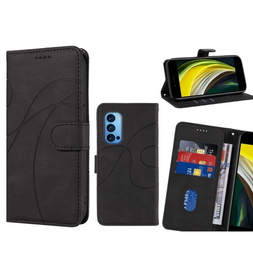 Oppo Reno 4 Pro Case Wallet Fine Pu Leather Cover - Black