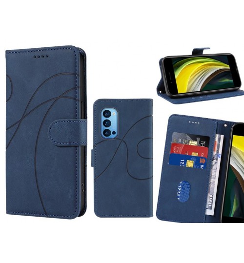 Oppo Reno 4 Pro Case Wallet Fine Pu Leather Cover - Blue
