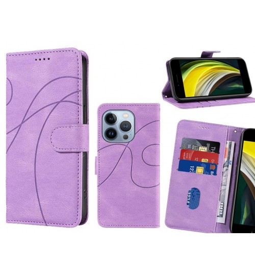 iPhone 13 Pro Case Wallet Fine PU Leather Cover