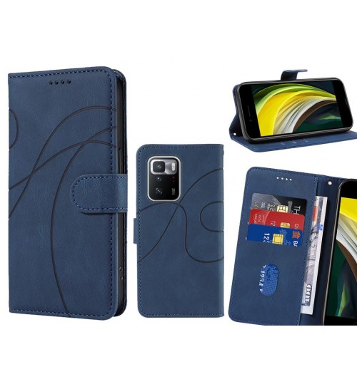 Xiaomi Redmi Note 10 Pro Case Wallet Fine Pu Leather Cover - Blue