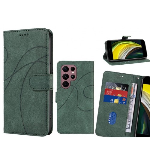 Samsung Galaxy S22 Ultra Case Wallet Fine PU Leather Cover