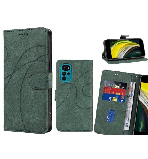 MOTO G22 Case Wallet Fine PU Leather Cover