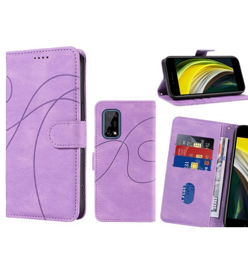 Realme 7 5g Case Wallet Fine Pu Leather Cover - Purple