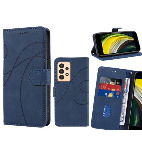 Samsung Galaxy A13 Case Wallet Fine Pu Leather Cover - Blue