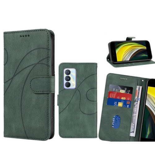 Realme Gt Master 5g Case Wallet Fine Pu Leather Cover - Green