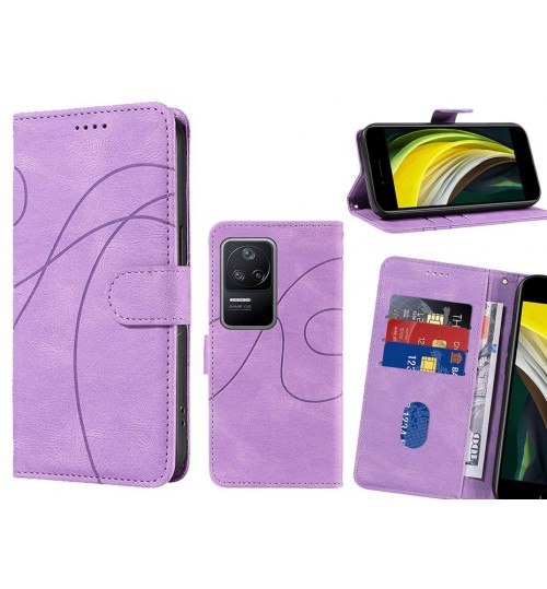 Xiaomi Poco F4 Case Wallet Fine Pu Leather Cover - Purple
