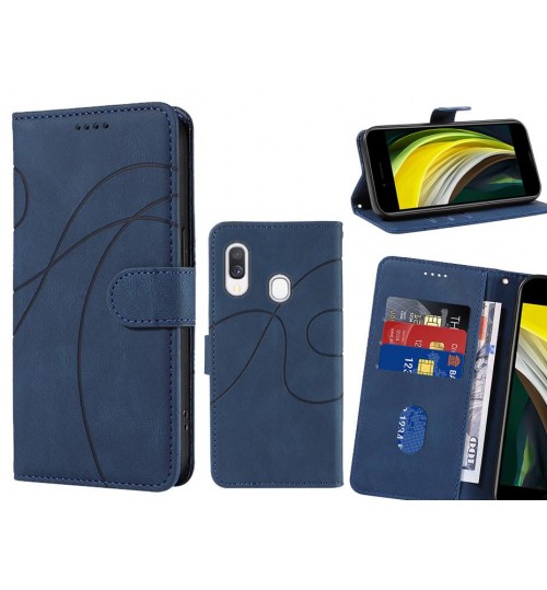 Samsung Galaxy A40 Case Wallet Fine PU Leather Cover
