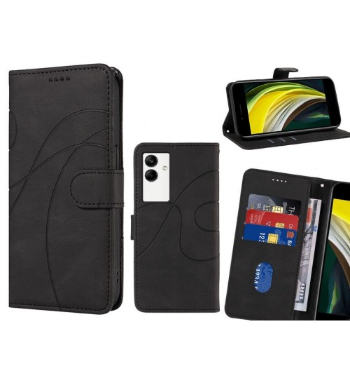 Samsung Galaxy A04 Case Wallet Fine Pu Leather Cover - Black
