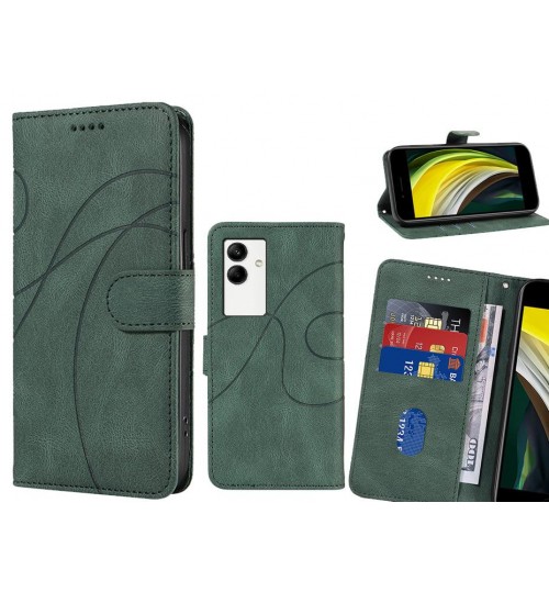 Samsung Galaxy A04 Case Wallet Fine Pu Leather Cover - Green