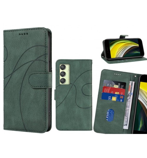 Samsung Galaxy A24 4g Case Wallet Fine Pu Leather Cover - Green