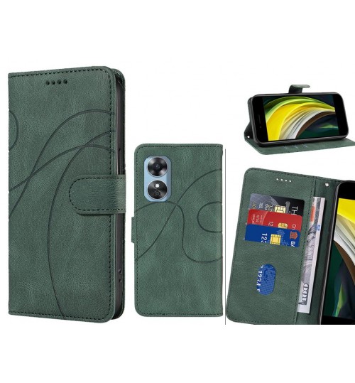 Oppo A17 Case Wallet Fine PU Leather Cover