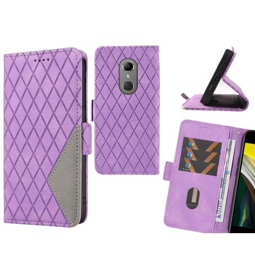 Vodafone N9 Case Grid Wallet Leather Case - Purple