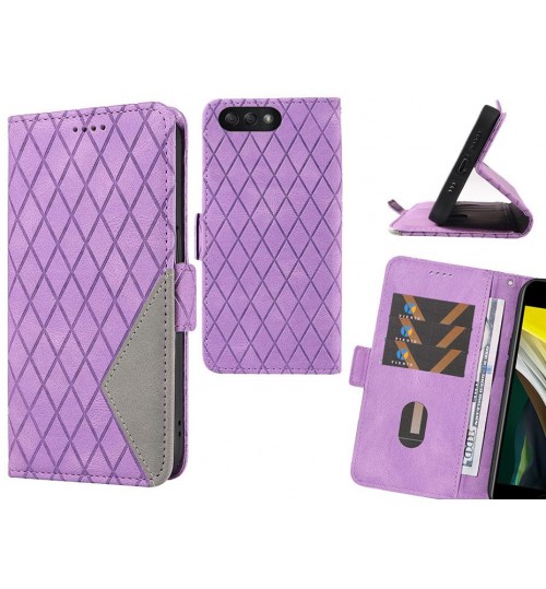 Asus Zenfone 4 2017 Case Grid Wallet Leather Case - Purple
