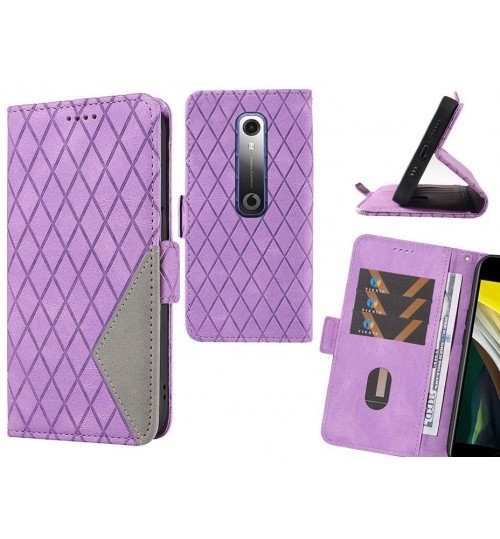 Vodafone N10 Case Grid Wallet Leather Case - Purple
