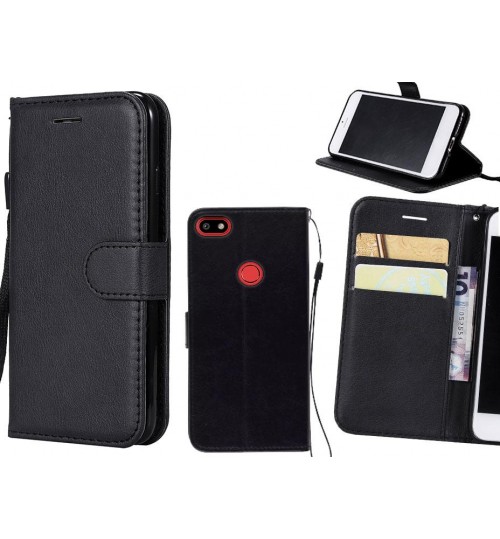 Spark Plus Case Fine Leather Wallet Case - Black