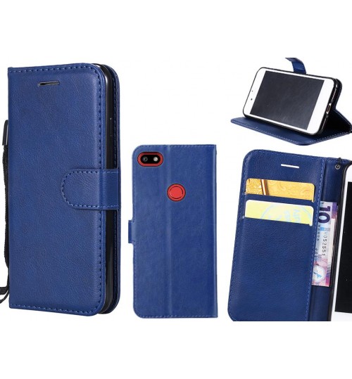 Spark Plus Case Fine Leather Wallet Case - Blue