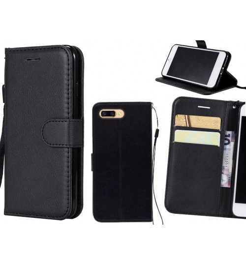 Oppo R11 Case Fine Leather Wallet Case - Black