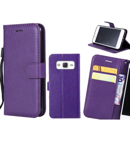 Galaxy J5 Case Fine Leather Wallet Case