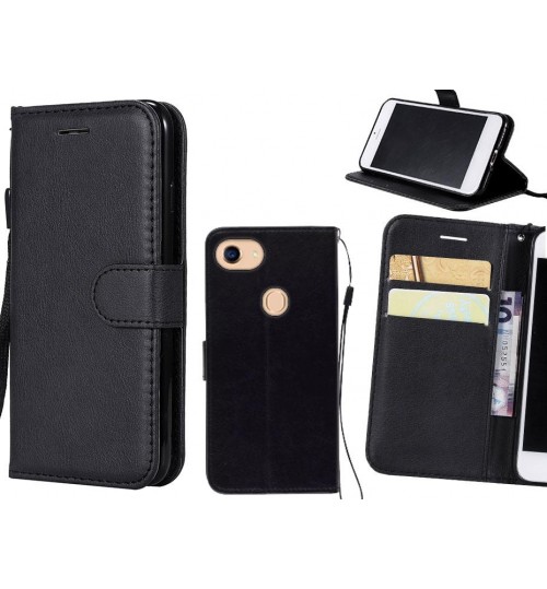Oppo A75 Case Fine Leather Wallet Case