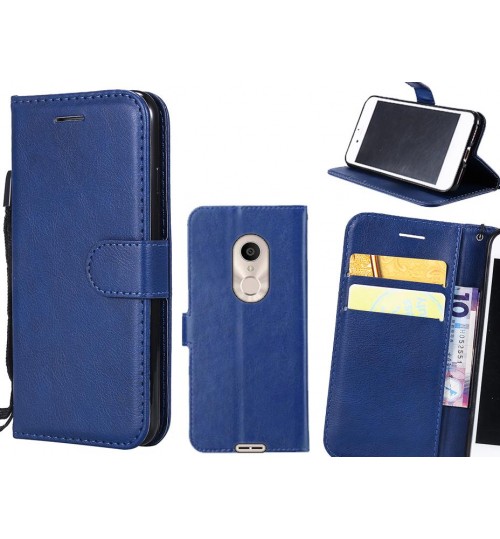 Alcatel 3c Case Fine Leather Wallet Case - Blue