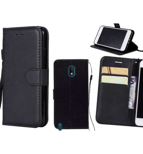 Nokia 1.3 Case Fine Leather Wallet Case - Black