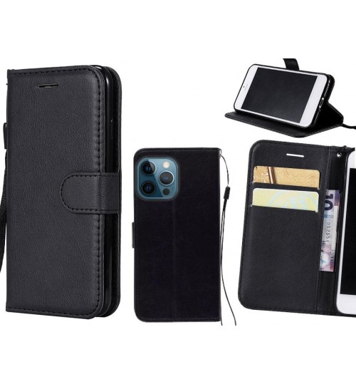 iPhone 12 Pro Max Case Fine Leather Wallet Case