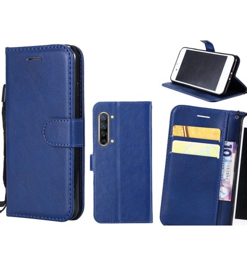 Oppo Find X2 Lite Case Fine Leather Wallet Case - Blue