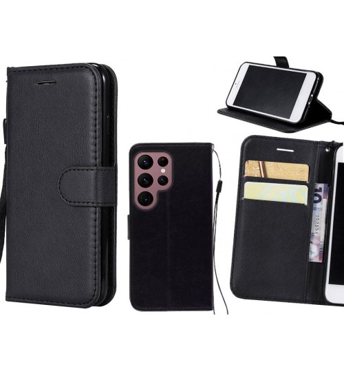 Samsung Galaxy S22 Ultra Case Fine Leather Wallet Case