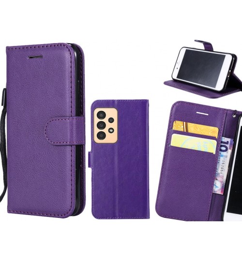 Samsung Galaxy A13 Case Fine Leather Wallet Case - Purple