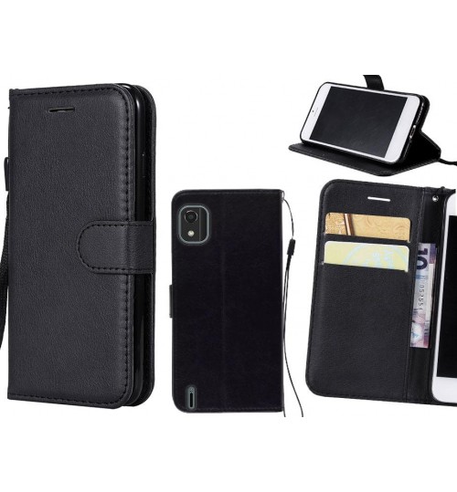 Nokia C2 Case Fine Leather Wallet Case