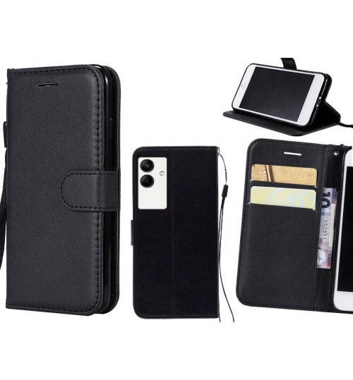 Samsung Galaxy A04 Case Fine Leather Wallet Case - Black