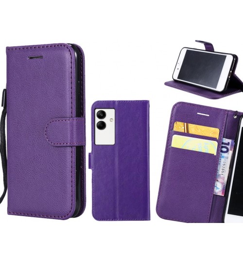 Samsung Galaxy A04 Case Fine Leather Wallet Case - Purple